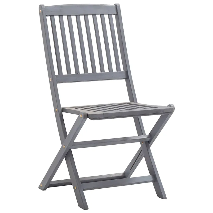 Chaises pliables d'extérieur lot de 6 et coussins Bois d'acacia - 4