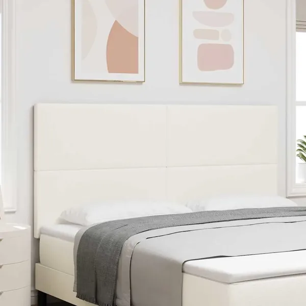 Tête de lit Crème 180 cm Tissu en velours côtelé