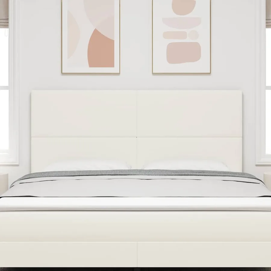 Tête de lit Crème 180 cm Tissu en velours côtelé - 3