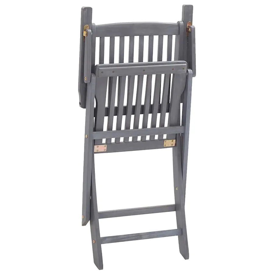 Chaises pliables d'extérieur lot de 6 et coussins Bois d'acacia - 14
