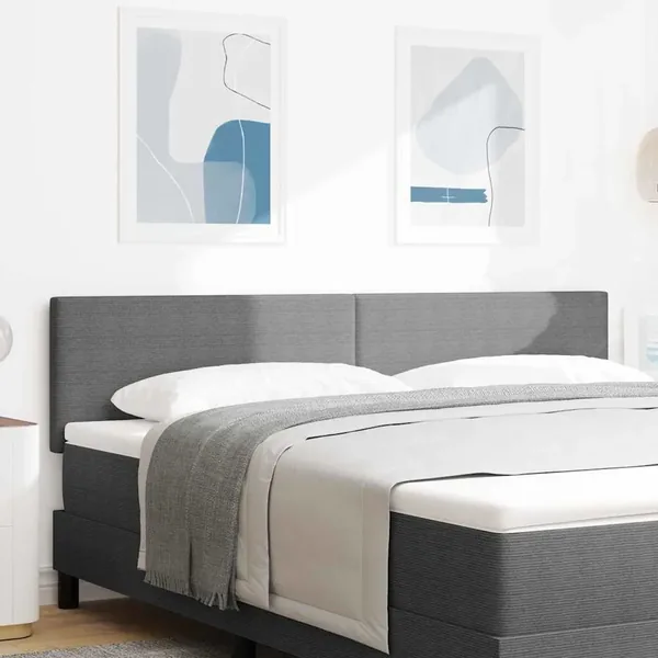 Tête de lit LED Gris clair 180 cm Tissu en velours côtelé