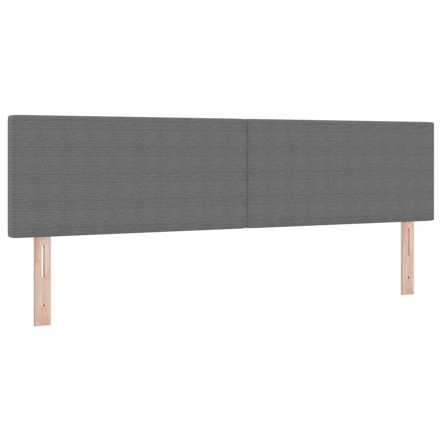 Tête de lit LED Gris clair 180 cm Tissu en velours côtelé - 2