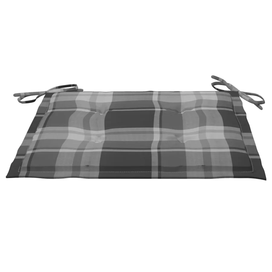 Chaises pliables de jardin lot de 2 avec coussins Bambou - 10