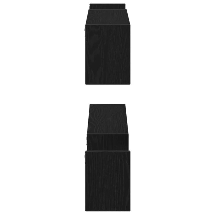 Étagère Murale avec étagère 2 pcs Chêne noir 100 x 15 x 20 cm - 5