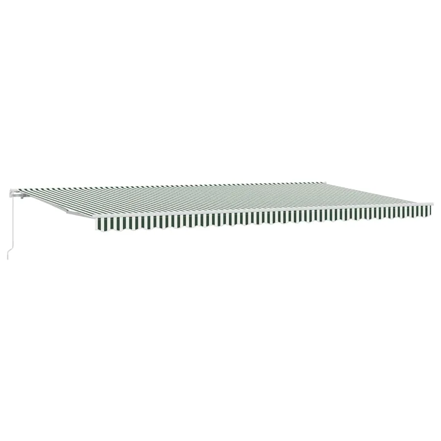 Auvent rétractable Vert et blanc 600 × 350 cm - 2