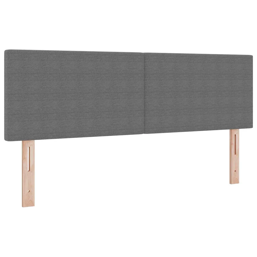 Tête de lit LED Gris clair 144 cm Tissu en velours côtelé - 2