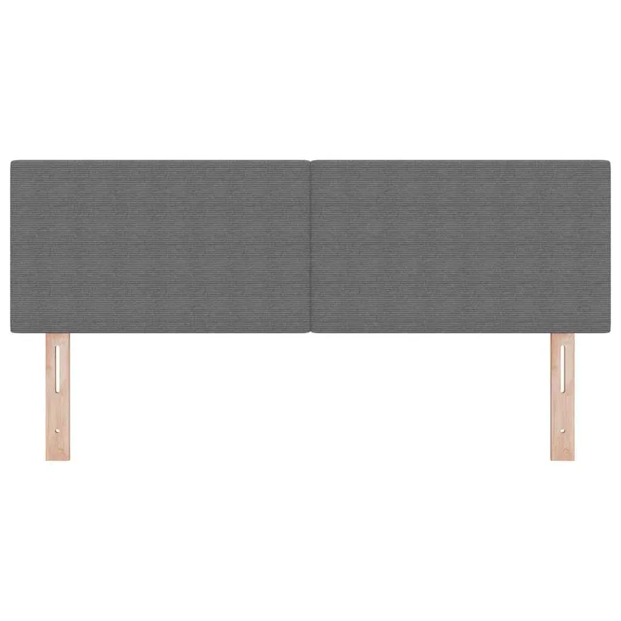 Tête de lit LED Gris clair 144 cm Tissu en velours côtelé - 5