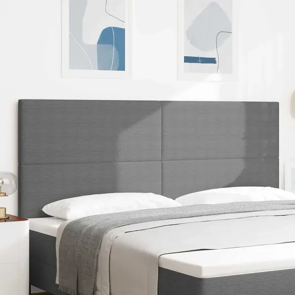 Tête de lit Gris clair 200 cm Tissu en velours côtelé
