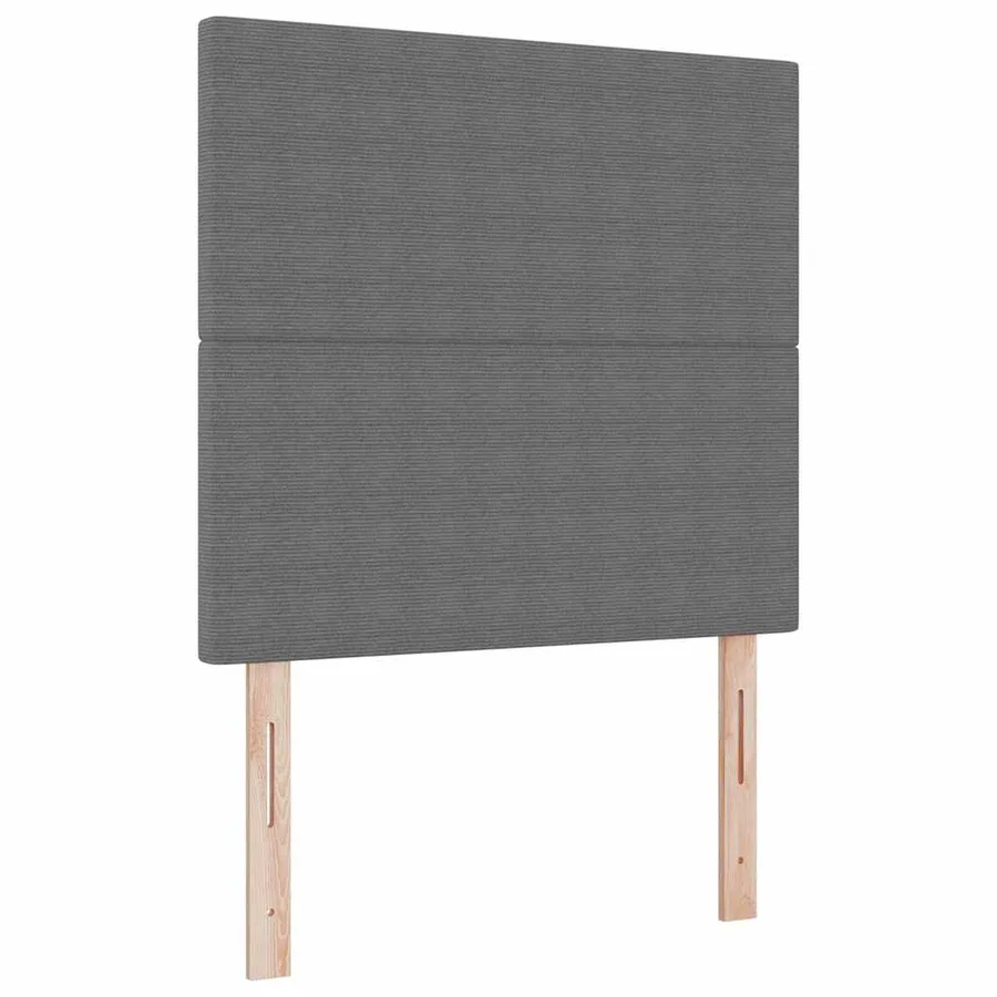 Tête de lit Gris clair 100 cm Tissu en velours côtelé - 2