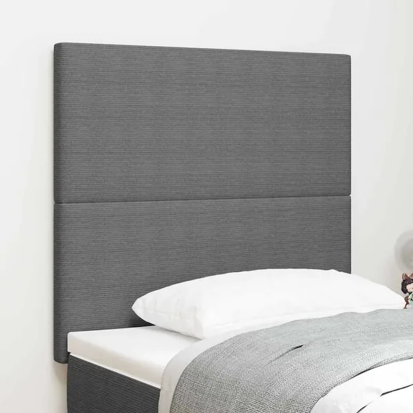 Tête de lit LED Gris clair 80 cm Tissu en velours côtelé