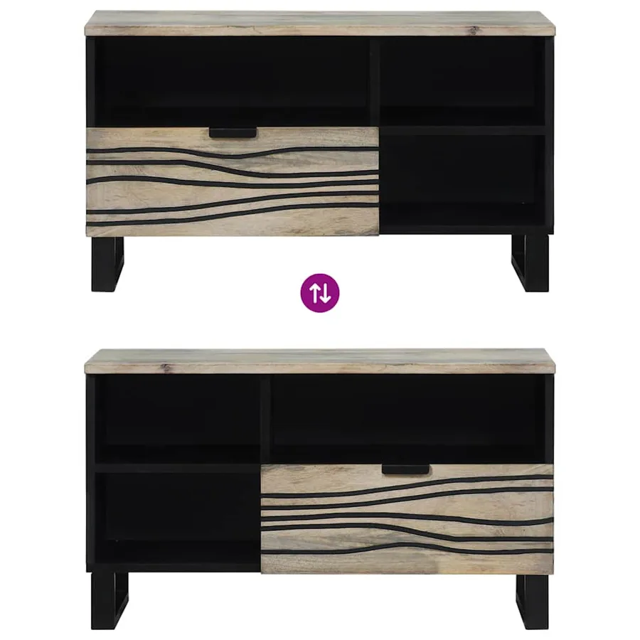 Unites TV avec tiroir Blanc 80 x 33 x 46 cm Bois d'ingénierie - 10