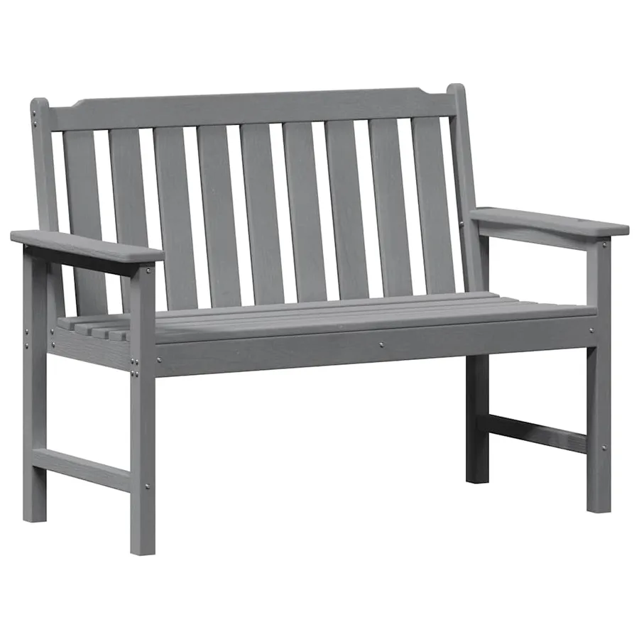 Banc de jardin Gris clair 120 x 59 x 88 cm HDPE - 2