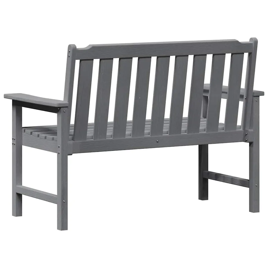 Banc de jardin Gris clair 120 x 59 x 88 cm HDPE - 7