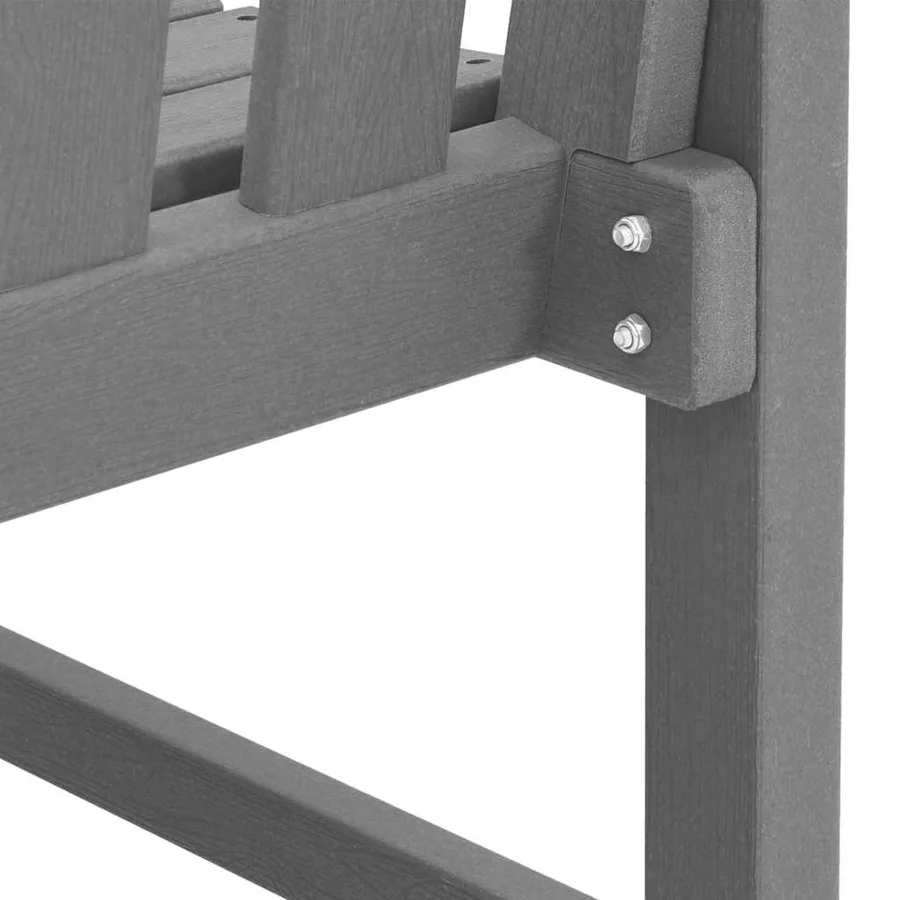 Banc de jardin Gris clair 120 x 59 x 88 cm HDPE - 9