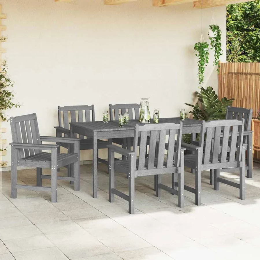 Chaise de jardin 6 pcs Gris clair 65,5 x 59 x 88 cm - 3