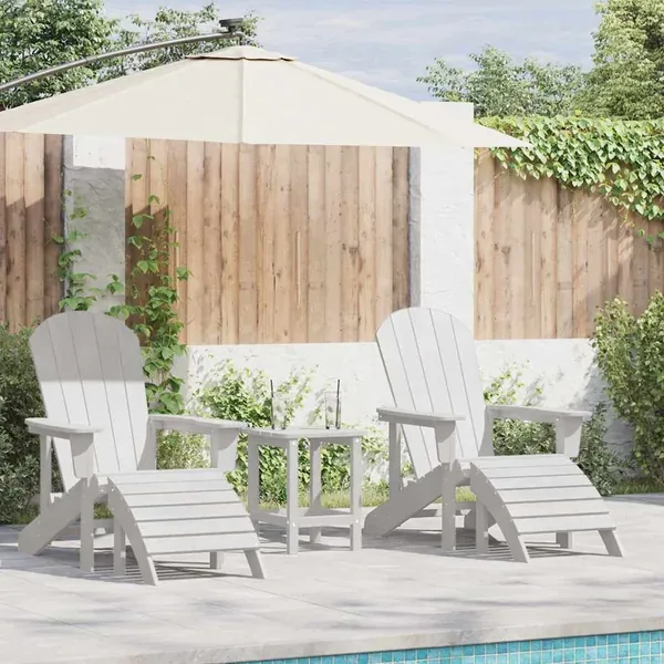 Chaise de jardin 2 pcs Blanc 83 x 74 x 92 cm Polyéthylène