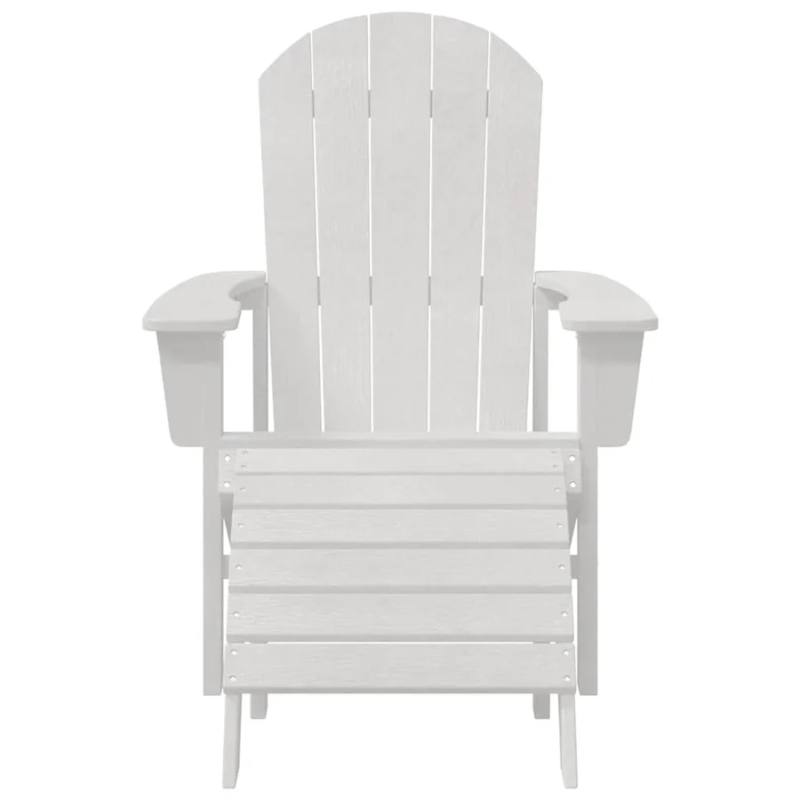 Chaise de jardin 2 pcs Blanc 83 x 74 x 92 cm Polyéthylène - 5