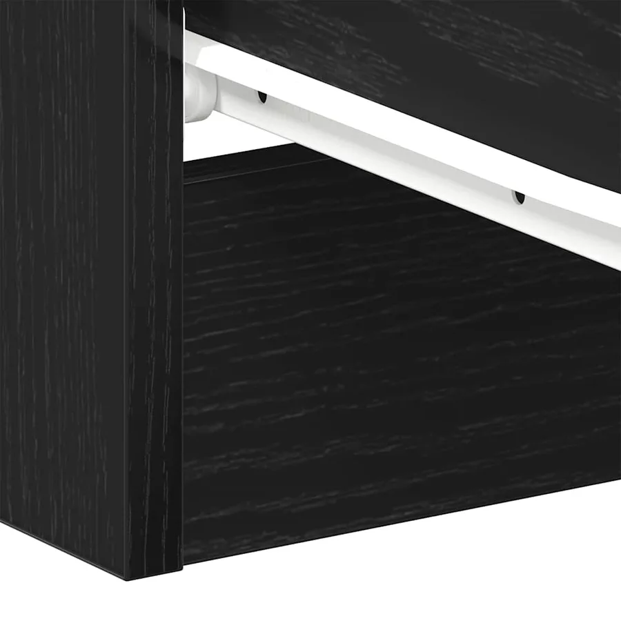 Table de chevet en chêne noir 38x35x55 cm bois d'ingénierie - 10