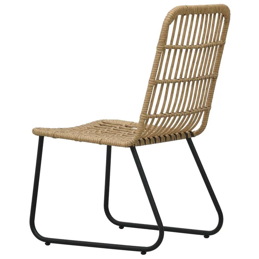 Ensemble à manger d'extérieur 5 pcs résine tressée et verre - 10