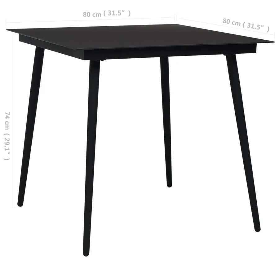 Ensemble à manger d'extérieur 5 pcs résine tressée et verre - 13