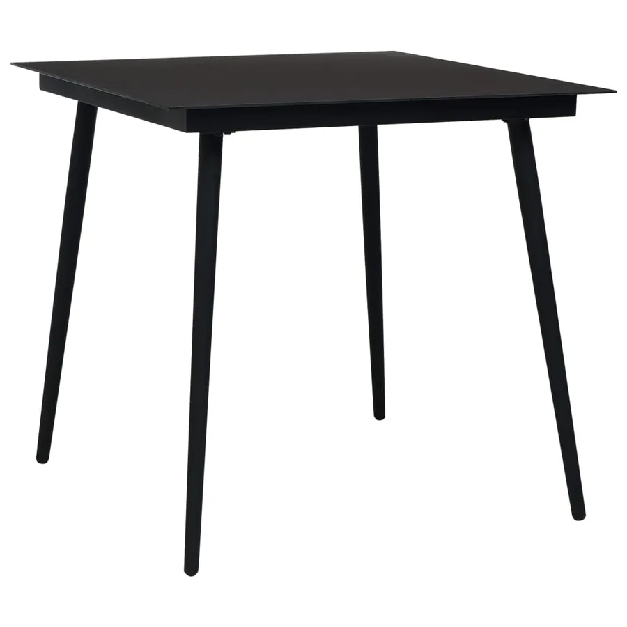Ensemble à manger d'extérieur 5 pcs résine tressée et verre - 3