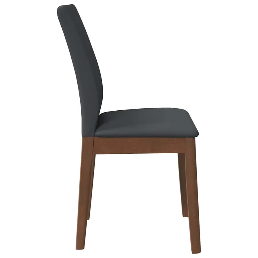 Chaises à manger coussins 2 pcs marron bois massif caoutchouc - 6