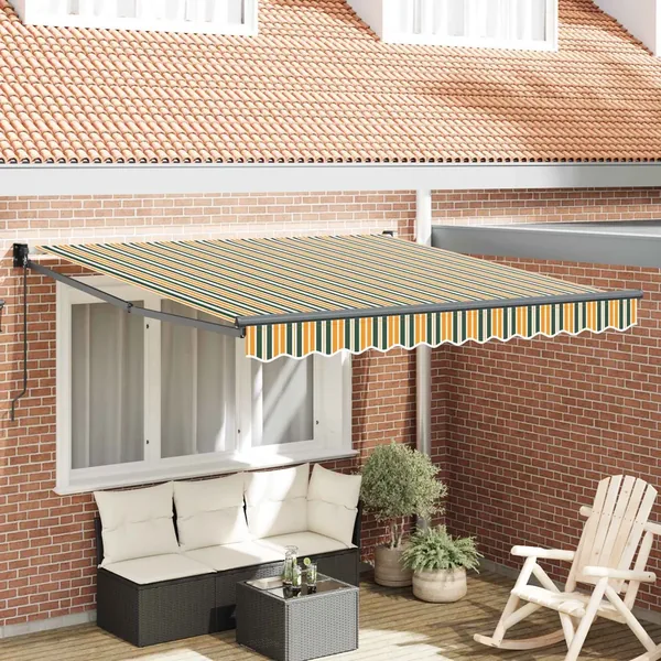 Auvent rétractable Multicolore 350 x 250 cm