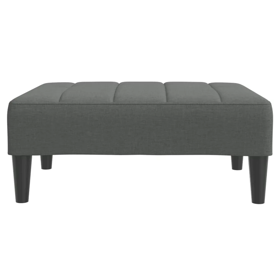 Repose-pied gris foncé 77x55x31 cm tissu - 4