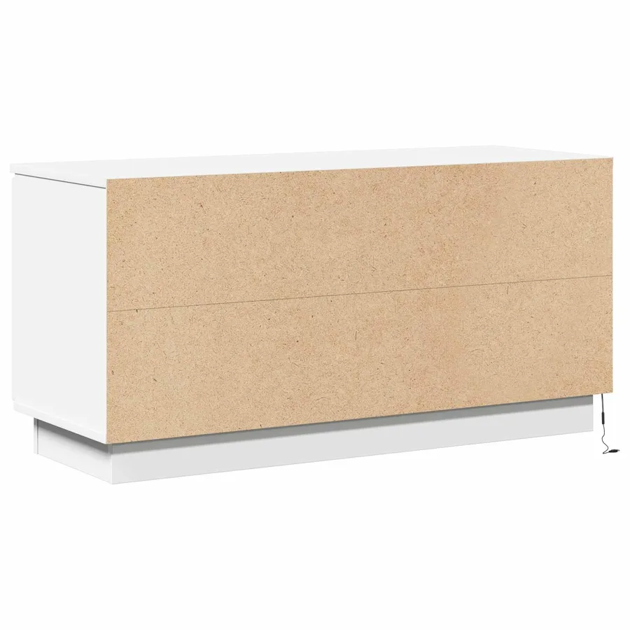 Meuble TV Blanc 100 x 38 x 49 cm Bois d'ingénierie - 9