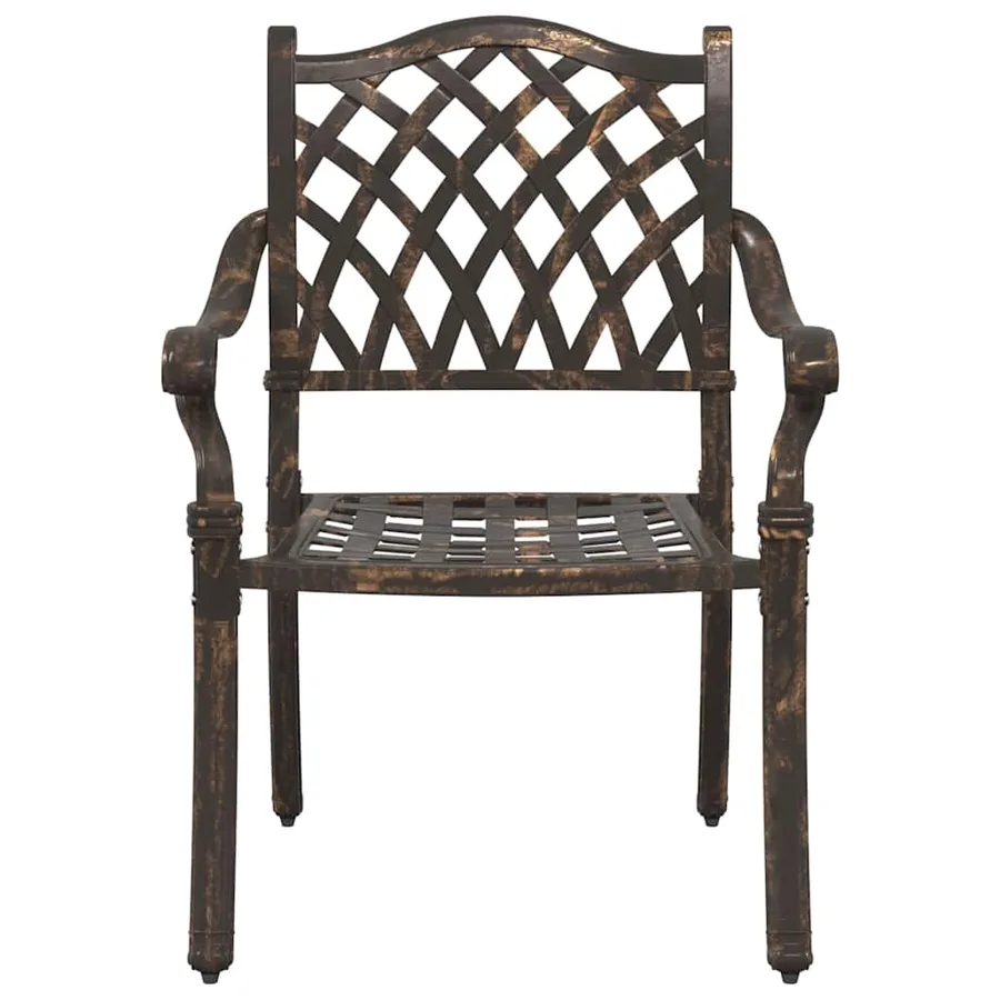 Chaise de jardin 2 pcs Bronze 56 x 55 x 92,5 cm Aluminium - 4