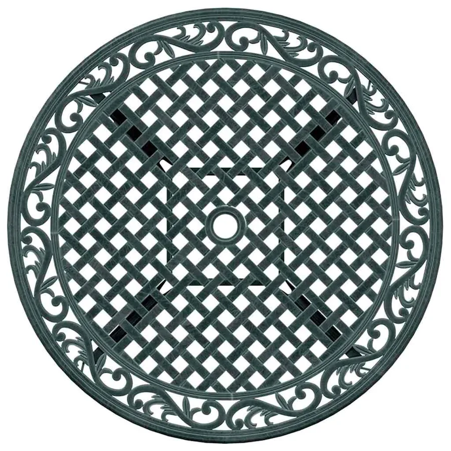 Ensemble de salle à manger pour jardin 5 pcs Vert Aluminium - 8