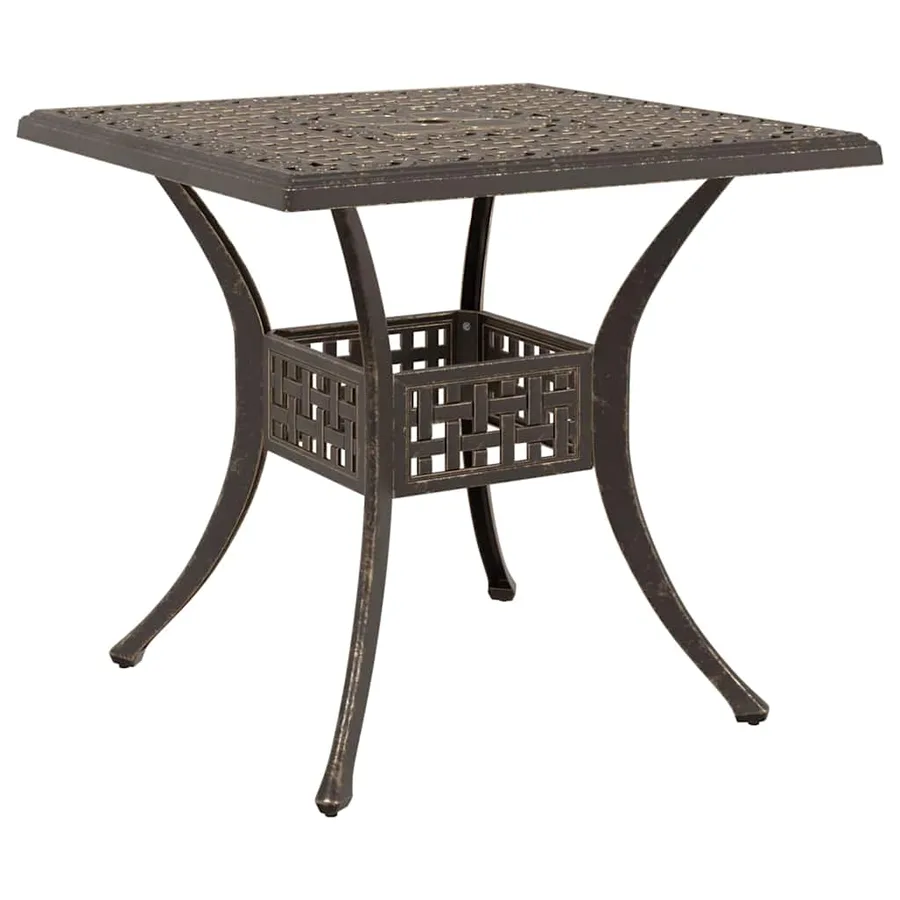 Ensemble de tables de jardin 5 pcs Bronze Aluminium coulé - 6