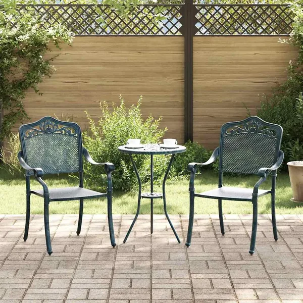 Chaise de jardin 2 pcs Vert 64 x 62 x 93cm Aluminium