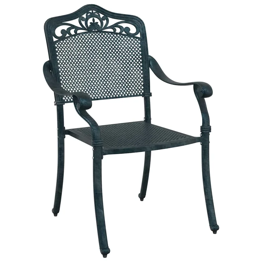 Chaise de jardin 2 pcs Vert 64 x 62 x 93cm Aluminium - 3