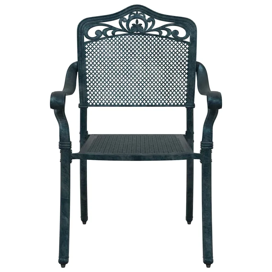 Chaise de jardin 2 pcs Vert 64 x 62 x 93cm Aluminium - 4