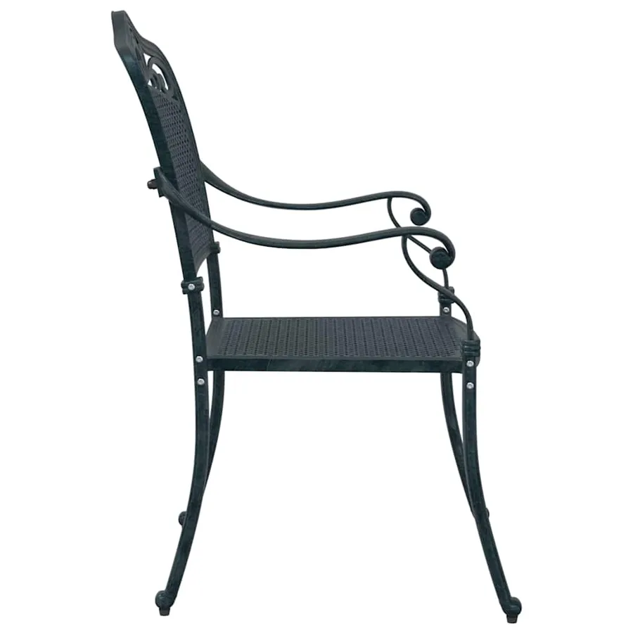 Chaise de jardin 2 pcs Vert 64 x 62 x 93cm Aluminium - 5
