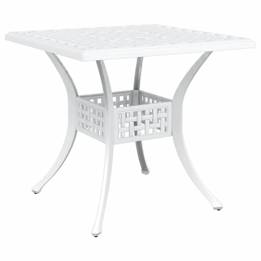 Ensemble de tables de jardin 5 pcs Blanc Aluminium coulé - 6