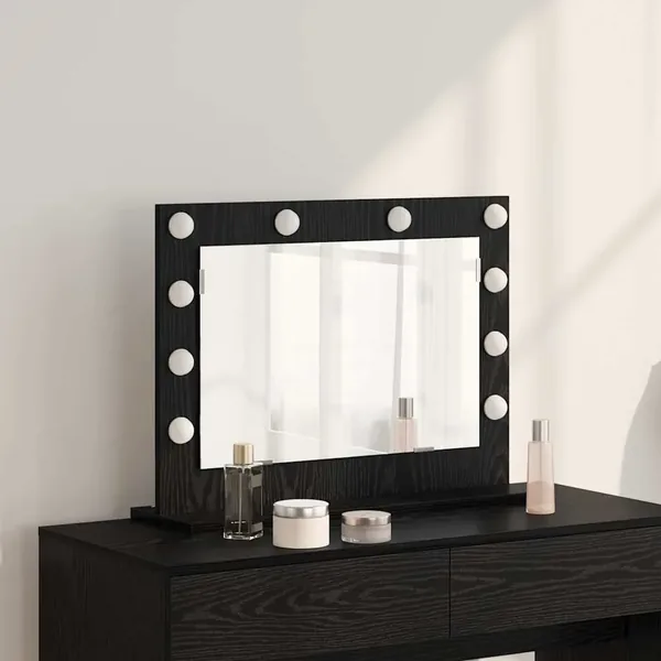 Miroir de vanité Rectangulaire Chêne noir 60 x 45 x 18 cm