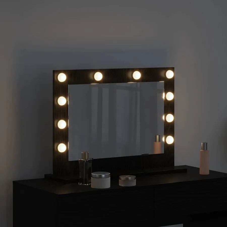 Miroir de vanité Rectangulaire Chêne noir 60 x 45 x 18 cm - 3