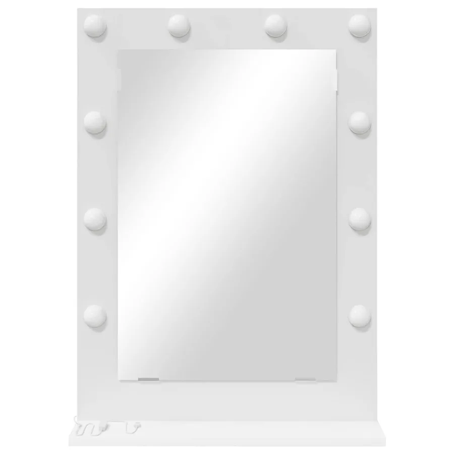 Miroir de vanité Blanc 70 x 50 x 18 cm Verre et bois composite - 4