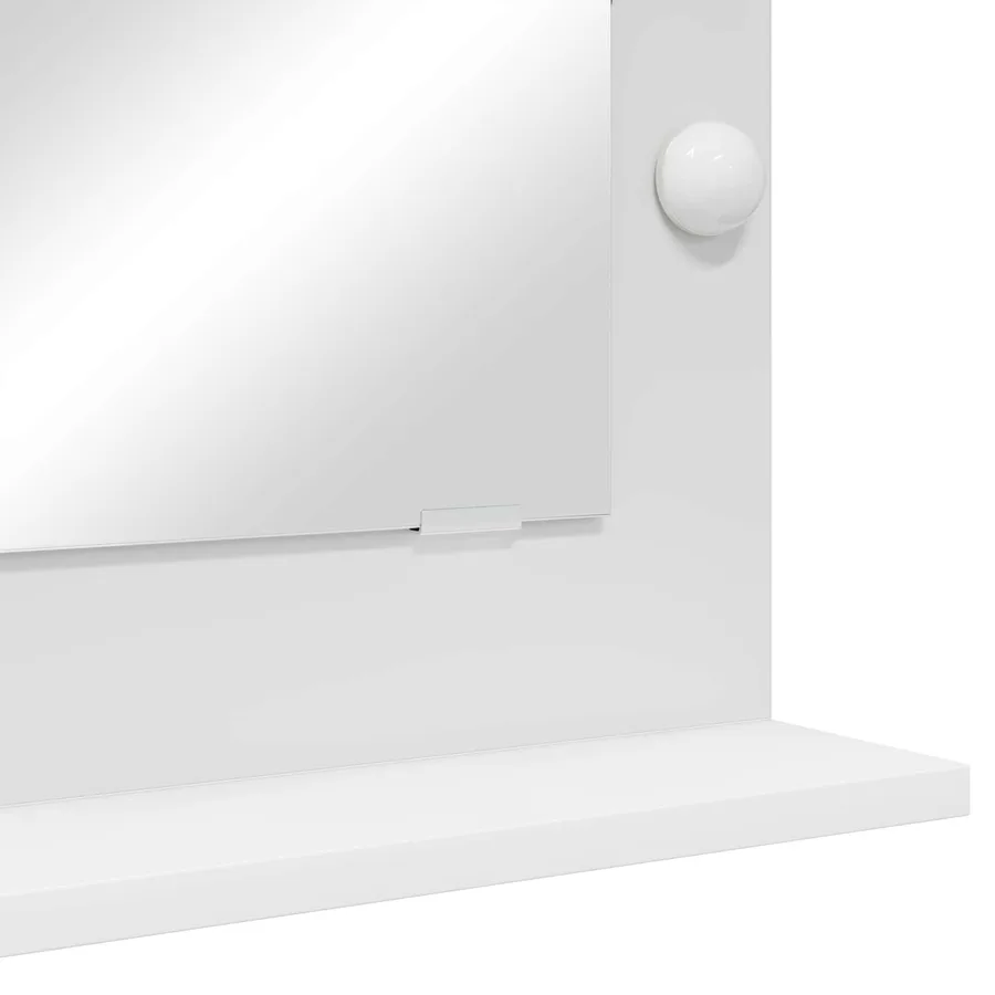 Miroir de vanité Blanc 70 x 50 x 18 cm Verre et bois composite - 7
