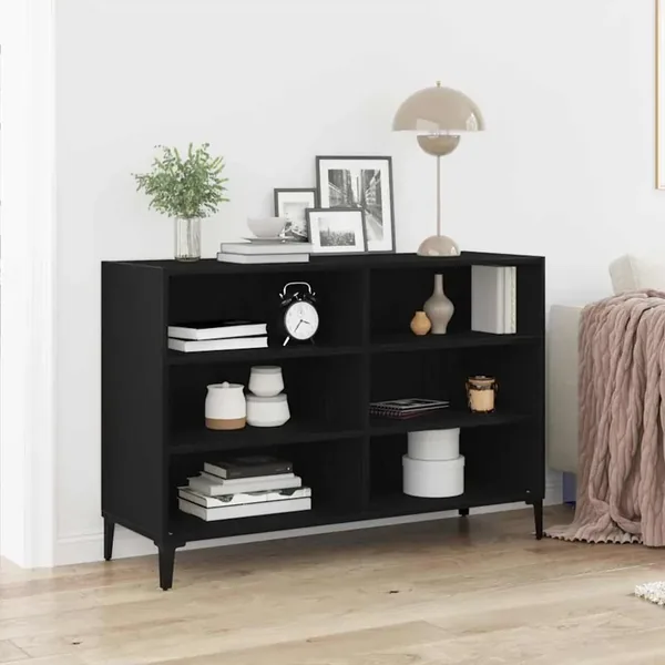 Buffet Chêne noir 103,5 x 35 x 70 cm Bois d'ingénierie