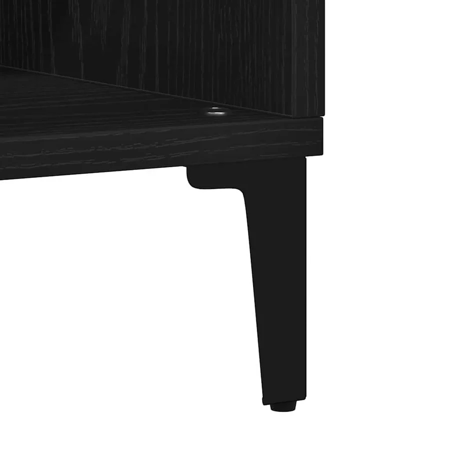 Buffet Chêne noir 103,5 x 35 x 70 cm Bois d'ingénierie - 9