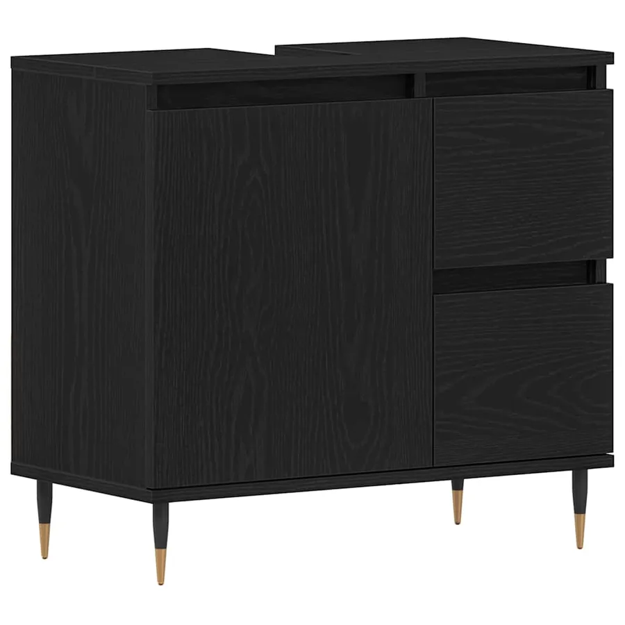 Ensemble de mobilier de salle de bain 3 pc Chêne noir - 7