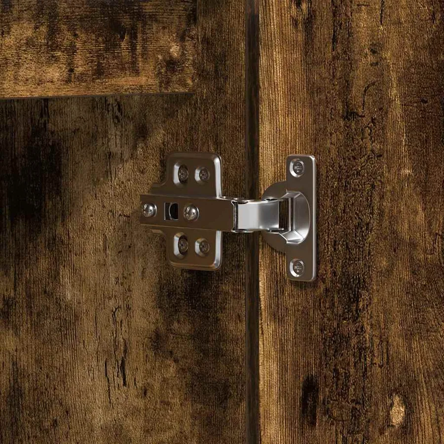 Meuble TV Chêne fumé 100 x 38 x 49 cm Bois d'ingénierie - 11