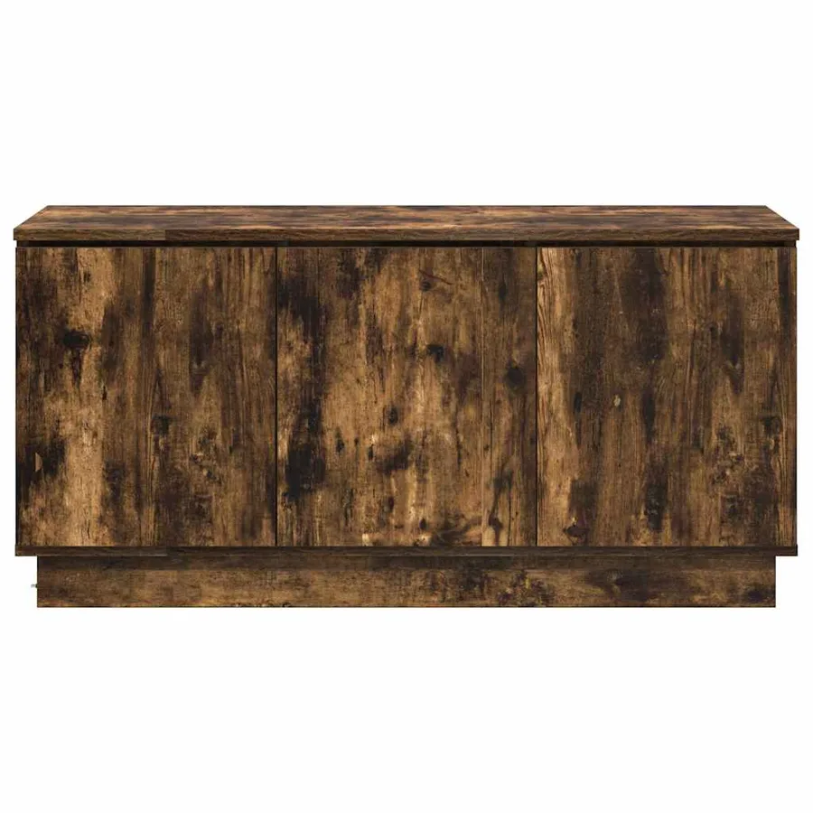 Meuble TV Chêne fumé 100 x 38 x 49 cm Bois d'ingénierie - 7
