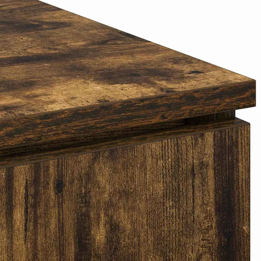 Meuble TV Chêne fumé 100 x 38 x 49 cm Bois d'ingénierie - 8