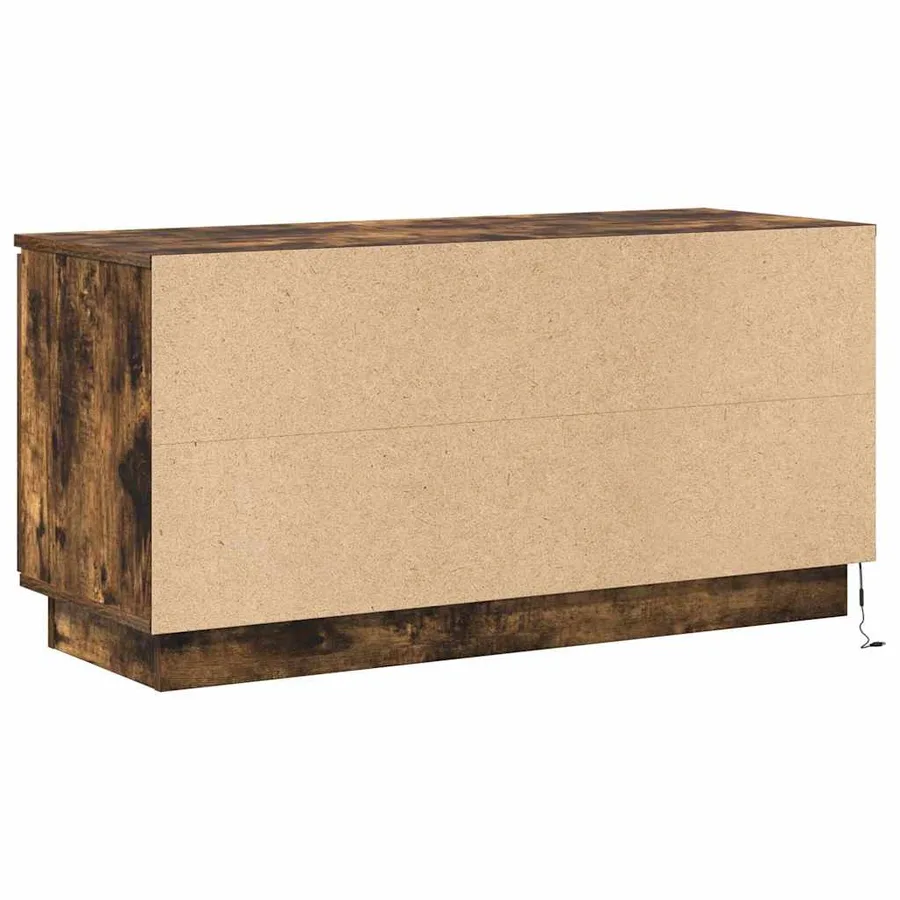 Meuble TV Chêne fumé 100 x 38 x 49 cm Bois d'ingénierie - 9