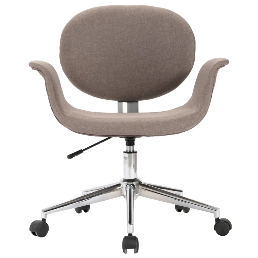 Chaises pivotantes à manger lot de 2 taupe tissu - 3