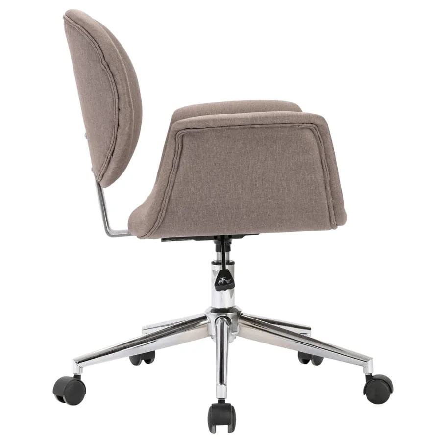 Chaises pivotantes à manger lot de 2 taupe tissu - 4
